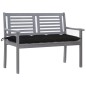 vidaXL 2-Sitzer-Gartenbank mit Auflage 120 cm Grau Eukalyptusholz vidaXL 2-Sitzer-Gartenbank mit Auflage 120 cm Grau Eukalyptusholz