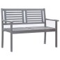vidaXL 2-Sitzer-Gartenbank mit Auflage 120 cm Grau Eukalyptusholz vidaXL 2-Sitzer-Gartenbank mit Auflage 120 cm Grau Eukalyptusholz