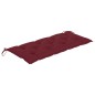 vidaXL Gartenbank mit Weinroter Auflage 120 cm Massivholz Teak vidaXL Gartenbank mit Weinroter Auflage 120 cm Massivholz Teak