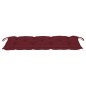 vidaXL Gartenbank mit Weinroter Auflage 120 cm Massivholz Teak vidaXL Gartenbank mit Weinroter Auflage 120 cm Massivholz Teak