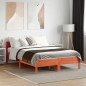 vidaXL Massivholzbett mit Kopfteil Wachsbraun 135x190 cm Kiefer vidaXL Massivholzbett mit Kopfteil Wachsbraun 135x190 cm Kiefer