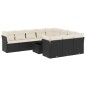 vidaXL 11-tlg. Garten-Sofagarnitur mit Kissen Schwarz Poly Rattan vidaXL 11-tlg. Garten-Sofagarnitur mit Kissen Schwarz Poly Rattan