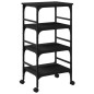 vidaXL Küchenwagen Schwarz 45x35x89,5 cm Holzwerkstoff vidaXL Küchenwagen Schwarz 45x35x89,5 cm Holzwerkstoff