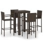 5-tlg. Garten-Bar-Set mit Armlehnen Poly Rattan Braun 5-tlg. Garten-Bar-Set mit Armlehnen Poly Rattan Braun