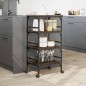 vidaXL Küchenwagen Braun Eichen-Optik 45x35x89,5 cm Holzwerkstoff vidaXL Küchenwagen Braun Eichen-Optik 45x35x89,5 cm Holzwerkstoff