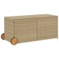vidaXL Gartentruhe mit Rollen Beige 283L Poly Rattan vidaXL Gartentruhe mit Rollen Beige 283L Poly Rattan