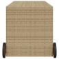 vidaXL Gartentruhe mit Rollen Beige 283L Poly Rattan vidaXL Gartentruhe mit Rollen Beige 283L Poly Rattan
