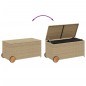 vidaXL Gartentruhe mit Rollen Beige 190L Poly Rattan vidaXL Gartentruhe mit Rollen Beige 190L Poly Rattan