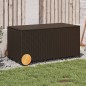 vidaXL Gartentruhe mit Rollen Braun 190L Poly Rattan vidaXL Gartentruhe mit Rollen Braun 190L Poly Rattan