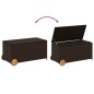 vidaXL Gartentruhe mit Rollen Braun 190L Poly Rattan vidaXL Gartentruhe mit Rollen Braun 190L Poly Rattan