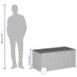 vidaXL Gartentruhe mit Rollen Braun 190L Poly Rattan vidaXL Gartentruhe mit Rollen Braun 190L Poly Rattan