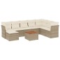 vidaXL 9-tlg. Garten-Sofagarnitur mit Kissen Beige Poly Rattan vidaXL 9-tlg. Garten-Sofagarnitur mit Kissen Beige Poly Rattan