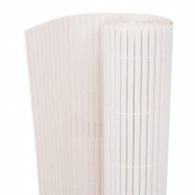 vidaXL Gartenzaun Doppelseitig 90x400 cm Weiß