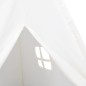 vidaXL Kinder Tipi-Zelt mit Tasche Pfirsichhaut Weiß 120x120x150 cm vidaXL Kinder Tipi-Zelt mit Tasche Pfirsichhaut Weiß 120x120x150 cm