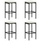 5-tlg. Gartenbar-Set mit Kissen Poly Rattan Schwarz 5-tlg. Gartenbar-Set mit Kissen Poly Rattan Schwarz
