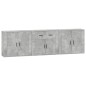 vidaXL Sideboards 3 Stk. Betongrau Holzwerkstoff vidaXL Sideboards 3 Stk. Betongrau Holzwerkstoff