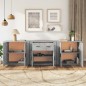 vidaXL Sideboards 3 Stk. Betongrau Holzwerkstoff vidaXL Sideboards 3 Stk. Betongrau Holzwerkstoff