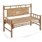 vidaXL Gartenbank mit Auflage 120 cm Bambus vidaXL Gartenbank mit Auflage 120 cm Bambus