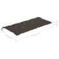 vidaXL Gartenbank mit Auflage 120 cm Bambus vidaXL Gartenbank mit Auflage 120 cm Bambus