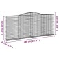 vidaXL Gabionen mit Hochbogen 7 Stk. 400x30x160/180cm Verzinktes Eisen vidaXL Gabionen mit Hochbogen 7 Stk. 400x30x160/180cm Verzinktes Eisen