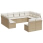 vidaXL 11-tlg. Garten-Sofagarnitur mit Kissen Beige Poly Rattan vidaXL 11-tlg. Garten-Sofagarnitur mit Kissen Beige Poly Rattan