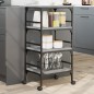 vidaXL Küchenwagen Grau Sonoma 45x35x89,5 cm Holzwerkstoff vidaXL Küchenwagen Grau Sonoma 45x35x89,5 cm Holzwerkstoff