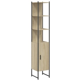 vidaXL Badschrank Sonoma-Eiche 33x33x185,5 cm Holzwerkstoff