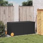 vidaXL Gartentruhe mit Rollen Schwarz 283L Poly Rattan vidaXL Gartentruhe mit Rollen Schwarz 283L Poly Rattan