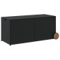vidaXL Gartentruhe mit Rollen Schwarz 283L Poly Rattan vidaXL Gartentruhe mit Rollen Schwarz 283L Poly Rattan