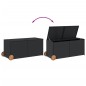 vidaXL Gartentruhe mit Rollen Schwarz 283L Poly Rattan vidaXL Gartentruhe mit Rollen Schwarz 283L Poly Rattan