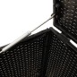 vidaXL Gartentruhe mit Rollen Schwarz 283L Poly Rattan vidaXL Gartentruhe mit Rollen Schwarz 283L Poly Rattan