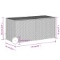 vidaXL Gartentruhe mit Rollen Schwarz 283L Poly Rattan vidaXL Gartentruhe mit Rollen Schwarz 283L Poly Rattan