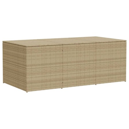 vidaXL Gartentruhe Beige 984L Poly Rattan