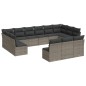 vidaXL 13-tlg. Garten-Sofagarnitur mit Kissen Grau Poly Rattan vidaXL 13-tlg. Garten-Sofagarnitur mit Kissen Grau Poly Rattan