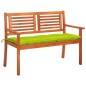 vidaXL 2-Sitzer-Gartenbank mit Auflage 120 cm Massivholz Eukalyptus vidaXL 2-Sitzer-Gartenbank mit Auflage 120 cm Massivholz Eukalyptus