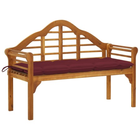 vidaXL Queen-Gartenbank mit Auflage 135 cm Massivholz Akazie