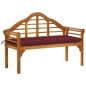 vidaXL Queen-Gartenbank mit Auflage 135 cm Massivholz Akazie vidaXL Queen-Gartenbank mit Auflage 135 cm Massivholz Akazie