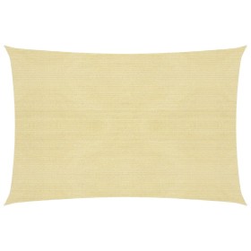 vidaXL Sonnensegel HDPE Rechteckig 4x6 m Beige