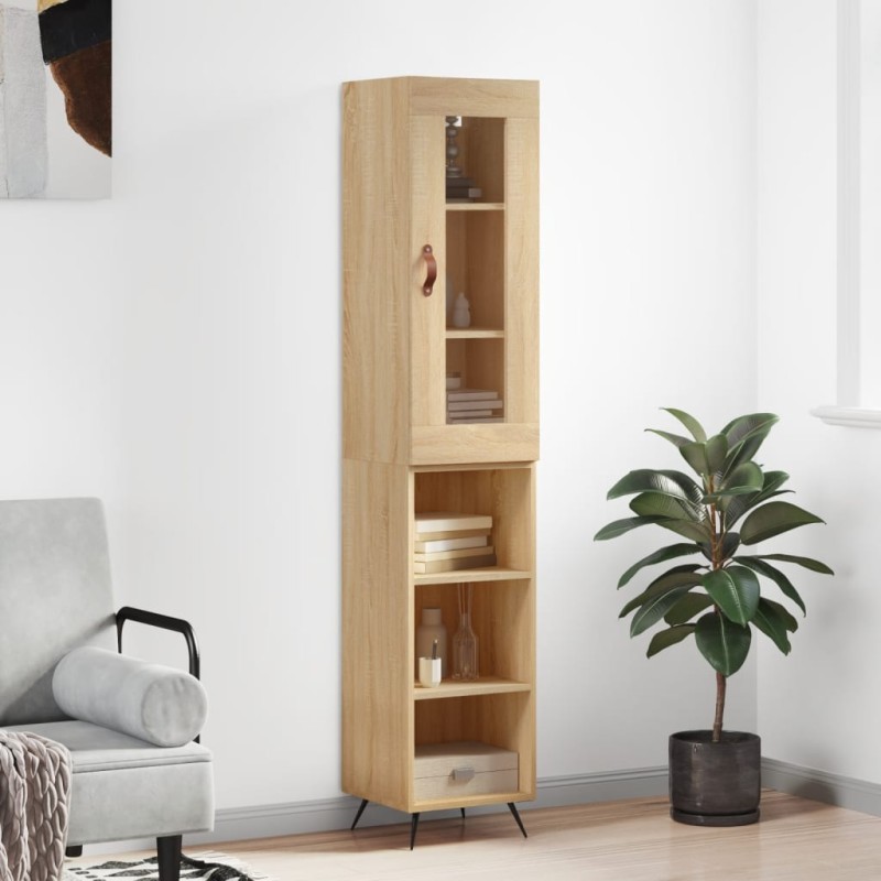 Highboard Sonoma-Eiche 34,5x34x180 cm Holzwerkstoff Highboard Sonoma-Eiche 34,5x34x180 cm Holzwerkstoff