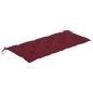 vidaXL Batavia-Gartenbank mit Weinrotem Kissen 120 cm Teak Massivholz vidaXL Batavia-Gartenbank mit Weinrotem Kissen 120 cm Teak Massivholz