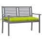 vidaXL 2-Sitzer-Gartenbank mit Auflage 120 cm Grau Eukalyptusholz vidaXL 2-Sitzer-Gartenbank mit Auflage 120 cm Grau Eukalyptusholz