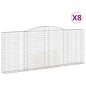 vidaXL Gabionen mit Hochbogen 8 Stk. 400x30x160/180cm Verzinktes Eisen vidaXL Gabionen mit Hochbogen 8 Stk. 400x30x160/180cm Verzinktes Eisen