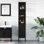 vidaXL Badschrank Schwarz 33x33x185,5 cm Holzwerkstoff vidaXL Badschrank Schwarz 33x33x185,5 cm Holzwerkstoff