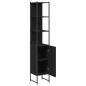 vidaXL Badschrank Schwarz 33x33x185,5 cm Holzwerkstoff vidaXL Badschrank Schwarz 33x33x185,5 cm Holzwerkstoff