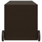 vidaXL Gartentruhe mit Rollen Braun 283L Poly Rattan vidaXL Gartentruhe mit Rollen Braun 283L Poly Rattan