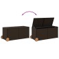 vidaXL Gartentruhe mit Rollen Braun 283L Poly Rattan vidaXL Gartentruhe mit Rollen Braun 283L Poly Rattan