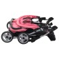 vidaXL Zwillingskinderwagen Rosa und Schwarz Stahl vidaXL Zwillingskinderwagen Rosa und Schwarz Stahl