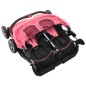 vidaXL Zwillingskinderwagen Rosa und Schwarz Stahl vidaXL Zwillingskinderwagen Rosa und Schwarz Stahl
