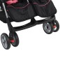 vidaXL Zwillingskinderwagen Rosa und Schwarz Stahl vidaXL Zwillingskinderwagen Rosa und Schwarz Stahl