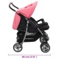 vidaXL Zwillingskinderwagen Rosa und Schwarz Stahl vidaXL Zwillingskinderwagen Rosa und Schwarz Stahl